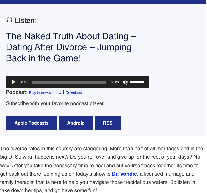 Dating After Divorce